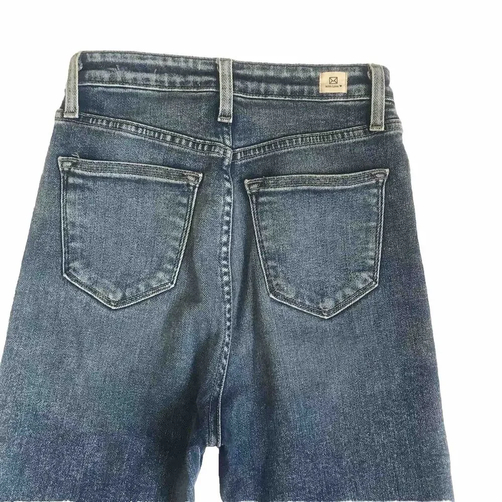 L.T.J Women's Letter to Juliet Siena High Rise Straight Jeans Blue Sz 25 Denim
